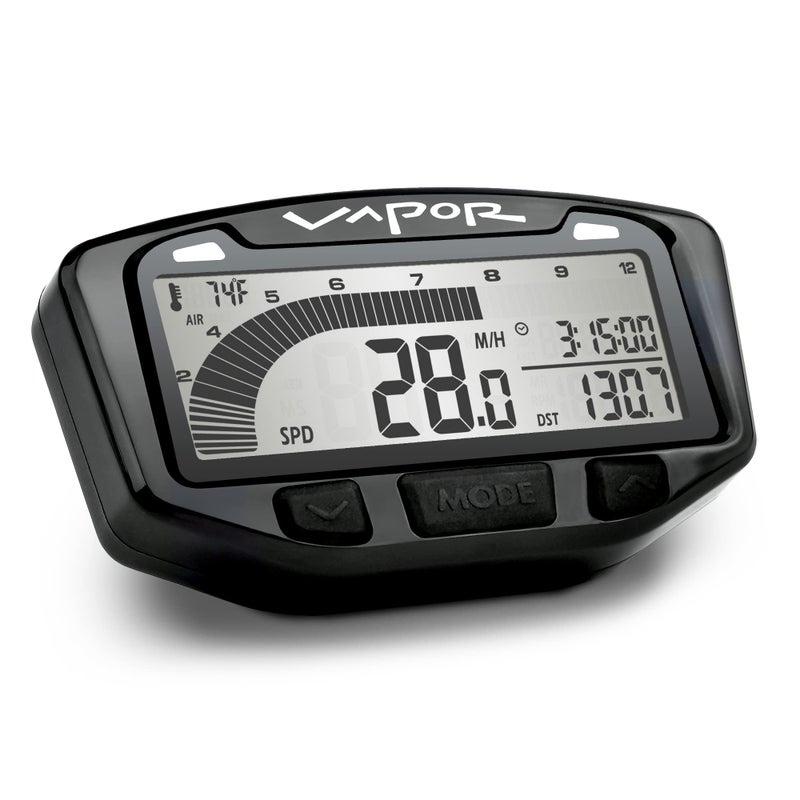 Trail Tech 752-116 Vapor Digital Speedometer Tachometer Gauge Kit, 2000-2019 Honda Yamaha Suzuki CRF DR200 TTR TW XT - Image 1